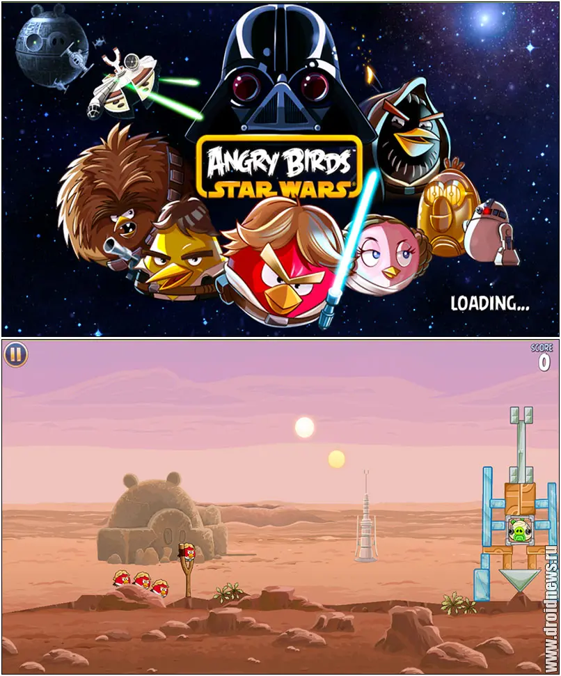 Angry Birds Star Wars - да пребудут с тобой злые птицы, пользователь Android