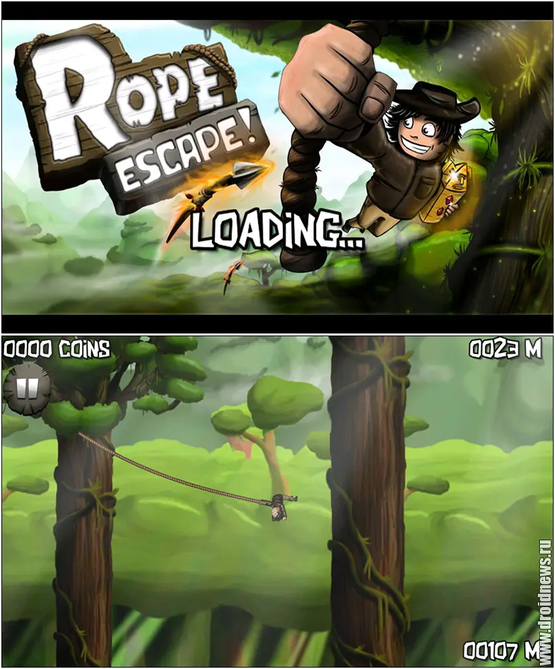 Rope Escape - маугли и spider man вам позавидуют