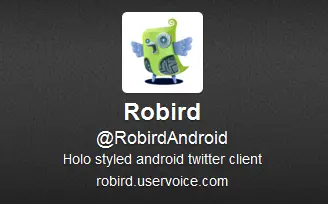 Robird - Твиттер клиент в стиле Holo