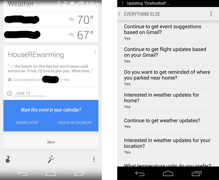 Google Now и Google Calendar работают в тандеме